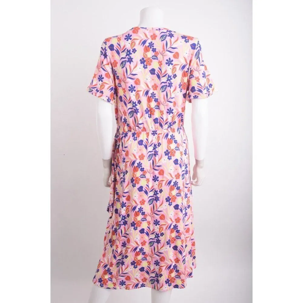Boden Womans Amanda Midi Dress UK 14R US 10 Pink Multicolor Floral NWT - Picture 5 of 6